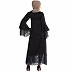 Designer lace abaya- Black
